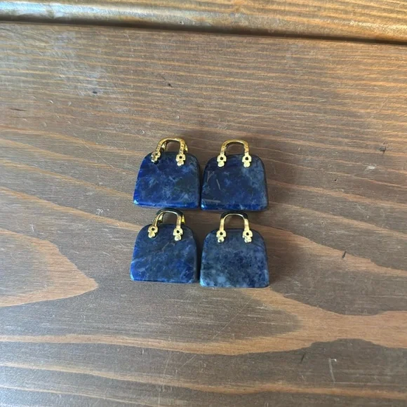 1 pc Blue Sodalite Crystal Carved Bag (random selection) - Picture 1 of 3